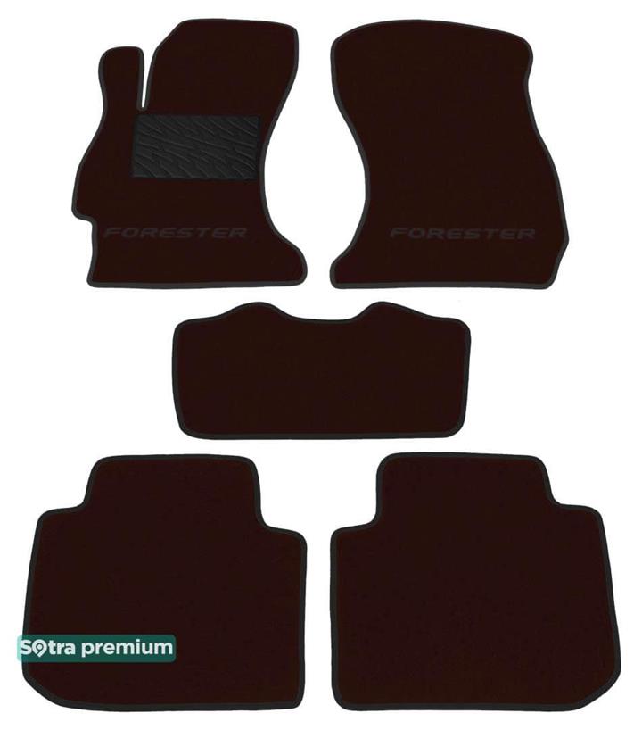 Sotra 07462-CH-CHOCO Interior mats Sotra two-layer brown for Subaru Forester (2013-), set 07462CHCHOCO