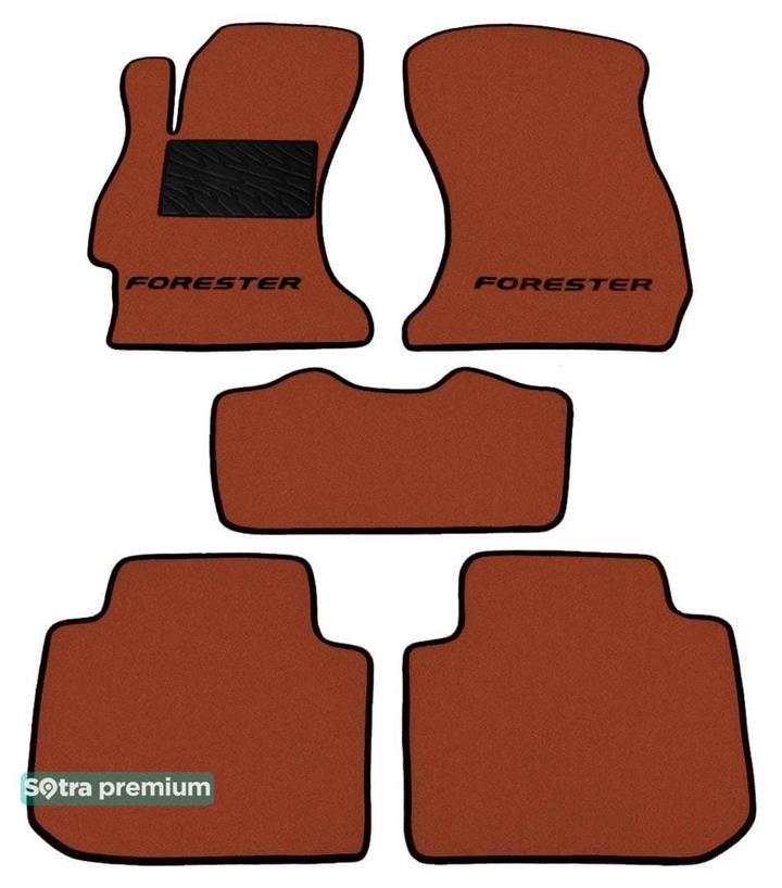 Sotra 07462-CH-TERRA Interior mats Sotra two-layer terracotta for Subaru Forester (2013-), set 07462CHTERRA