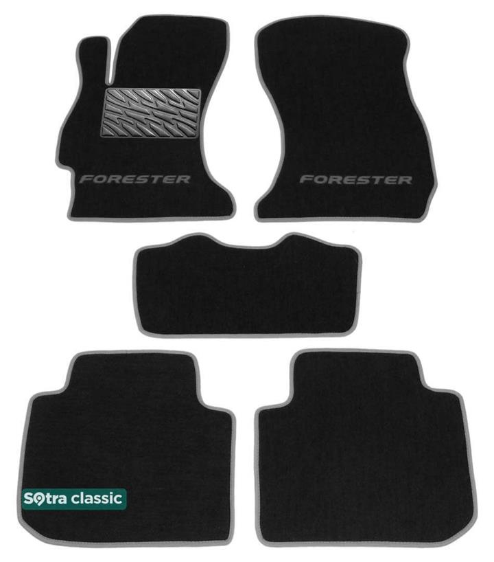 Sotra 07462-GD-BLACK Interior mats Sotra two-layer black for Subaru Forester (2013-), set 07462GDBLACK