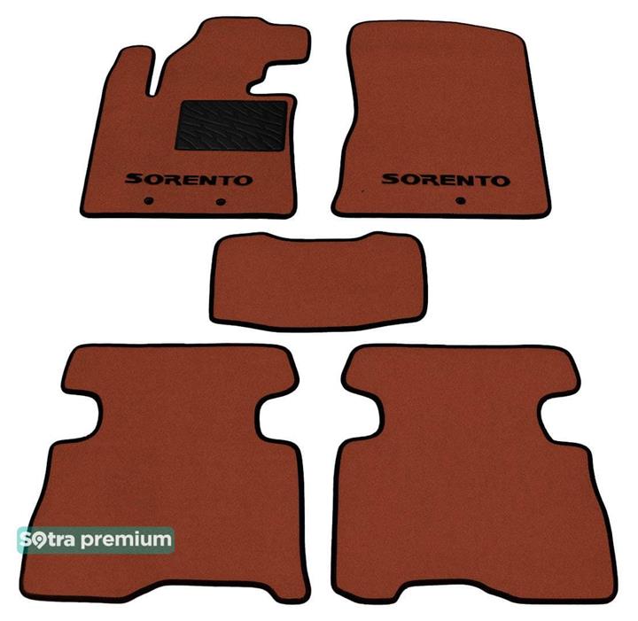Sotra 07468-CH-TERRA Interior mats Sotra two-layer terracotta for KIA Sorento (2013-2015), set 07468CHTERRA