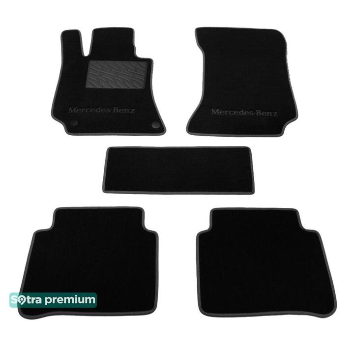 Sotra 07473-CH-BLACK Interior mats Sotra two-layer black for Mercedes E-class (2009-2016), set 07473CHBLACK