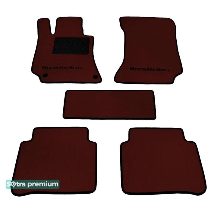 Sotra 07473-CH-CHOCO Interior mats Sotra two-layer brown for Mercedes E-class (2009-2016), set 07473CHCHOCO