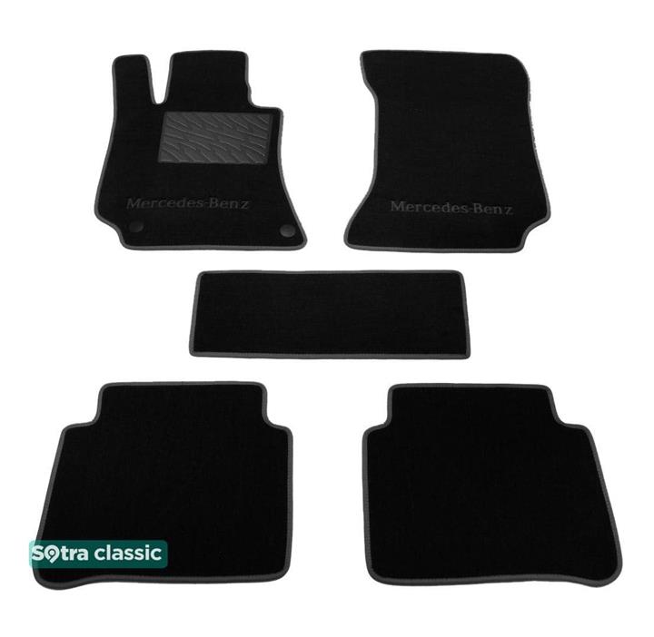 Sotra 07473-GD-BLACK Interior mats Sotra two-layer black for Mercedes E-class (2009-2016), set 07473GDBLACK