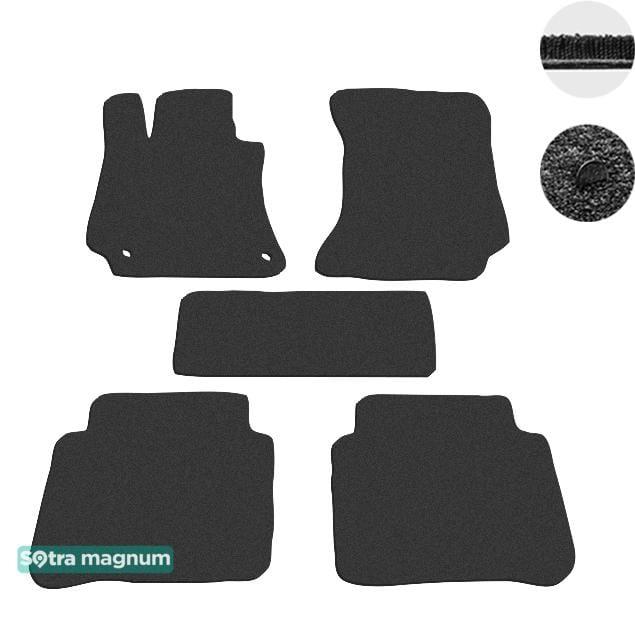 Sotra 07473-MG15-BLACK Interior mats Sotra two-layer black for Mercedes E-class (2009-2016), set 07473MG15BLACK