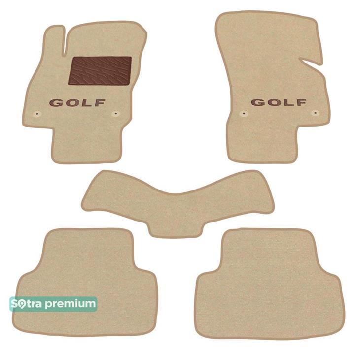 Sotra 07474-CH-BEIGE Interior mats Sotra two-layer beige for Volkswagen Golf vii (2013-), set 07474CHBEIGE