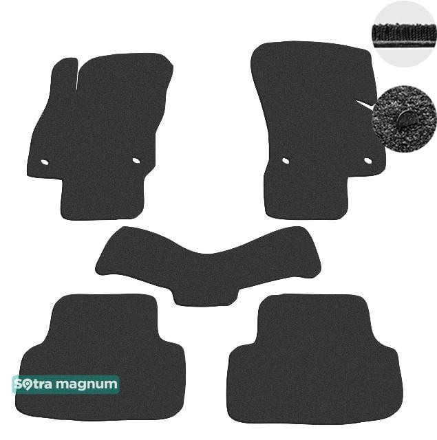 Sotra 07474-MG15-BLACK Interior mats Sotra two-layer black for Volkswagen Golf vii (2013-), set 07474MG15BLACK