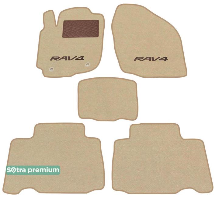 Sotra 07481-CH-BEIGE Interior mats Sotra two-layer beige for Toyota Rav4 (2013-), set 07481CHBEIGE