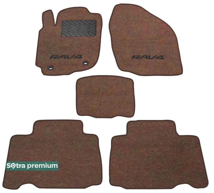 Sotra 07481-CH-CHOCO Interior mats Sotra two-layer brown for Toyota Rav4 (2013-), set 07481CHCHOCO