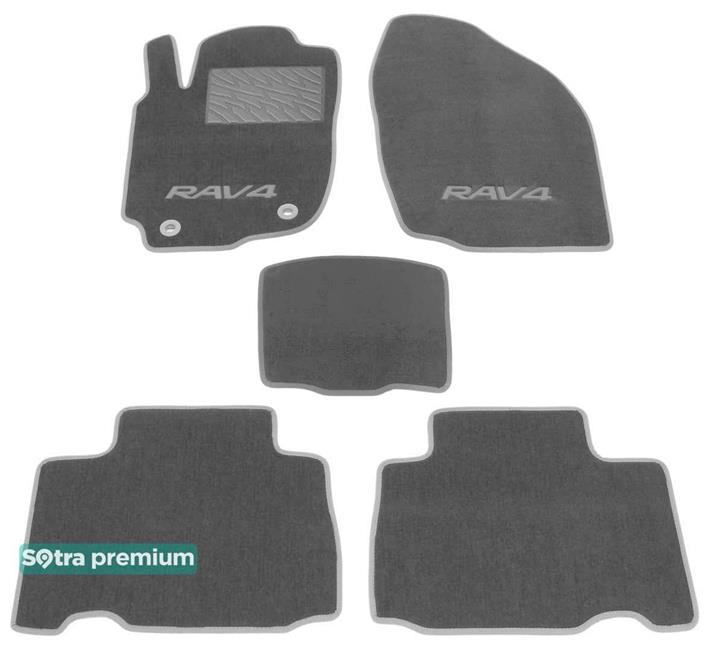 Sotra 07481-CH-GREY Interior mats Sotra two-layer gray for Toyota Rav4 (2013-), set 07481CHGREY