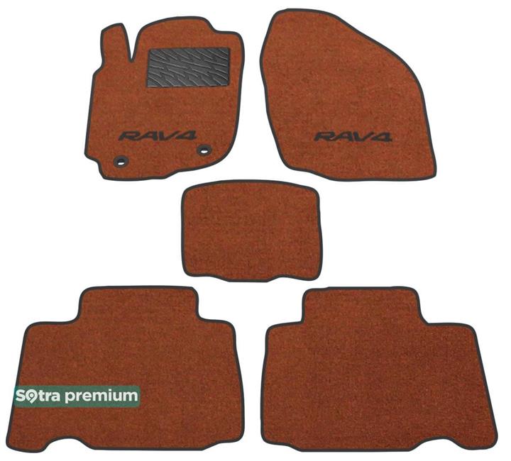 Sotra 07481-CH-TERRA Interior mats Sotra two-layer terracotta for Toyota Rav4 (2013-), set 07481CHTERRA