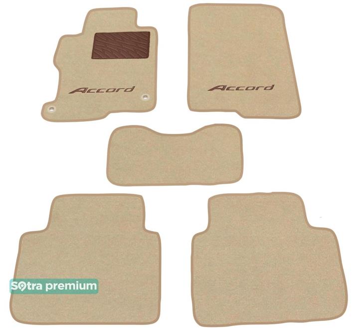Sotra 07489-CH-BEIGE Interior mats Sotra two-layer beige for Honda Accord us (2012-), set 07489CHBEIGE
