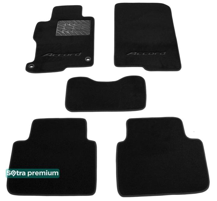 Sotra 07489-CH-BLACK Interior mats Sotra two-layer black for Honda Accord us (2012-), set 07489CHBLACK