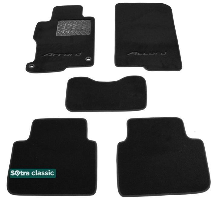 Sotra 07489-GD-BLACK Interior mats Sotra two-layer black for Honda Accord us (2012-), set 07489GDBLACK