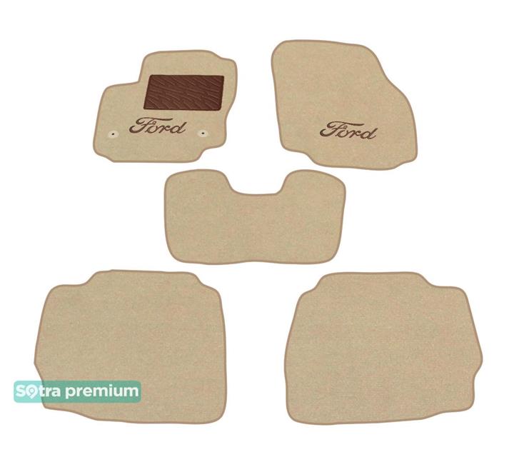 Sotra 07490-CH-BEIGE Interior mats Sotra two-layer beige for Ford Mondeo (2011-2014), set 07490CHBEIGE