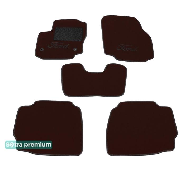 Sotra 07490-CH-CHOCO Interior mats Sotra two-layer brown for Ford Mondeo (2011-2014), set 07490CHCHOCO