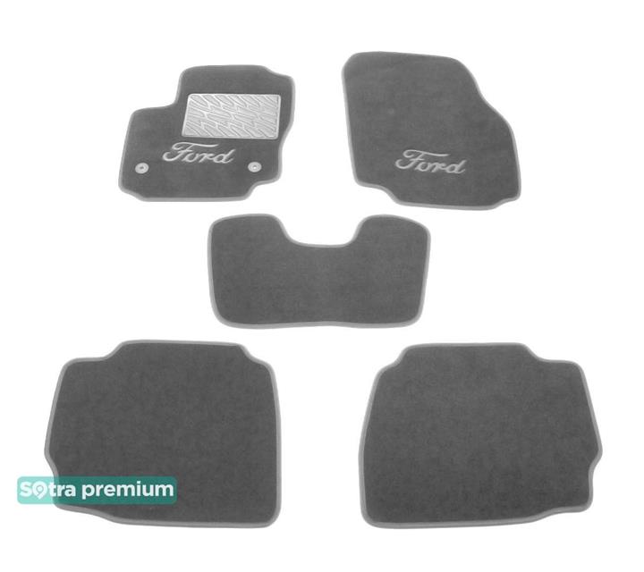 Sotra 07490-CH-GREY Interior mats Sotra two-layer gray for Ford Mondeo (2011-2014), set 07490CHGREY