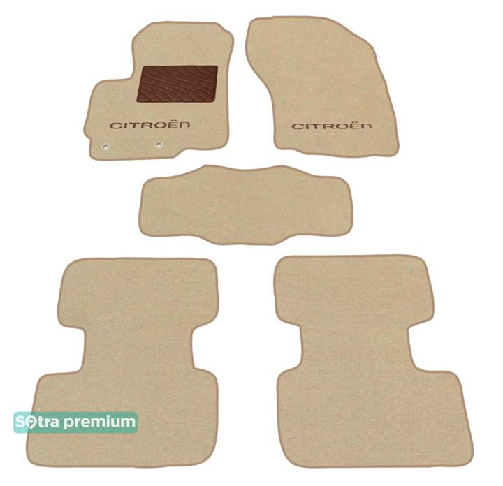 Sotra 07496-CH-BEIGE Interior mats Sotra two-layer beige for Citroen C4 aircross (2012-), set 07496CHBEIGE