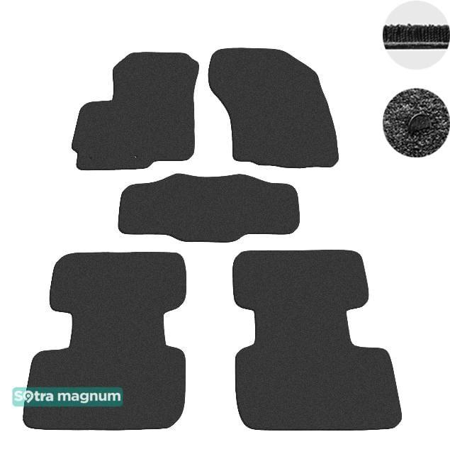 Sotra 07496-MG15-BLACK Interior mats Sotra two-layer black for Citroen C4 aircross (2012-), set 07496MG15BLACK