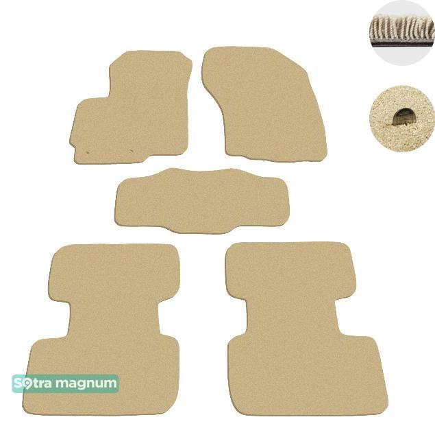 Sotra 07496-MG20-BEIGE Interior mats Sotra two-layer beige for Citroen C4 aircross (2012-), set 07496MG20BEIGE