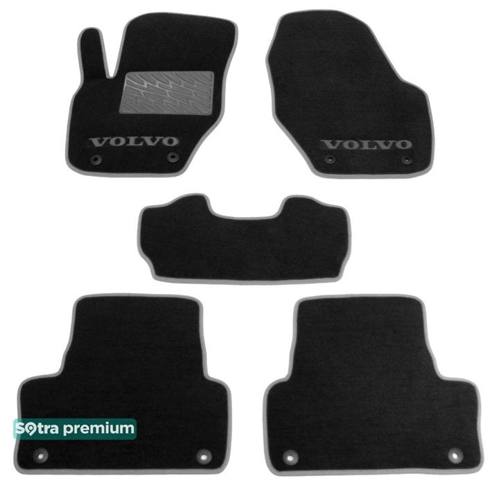 Sotra 07498-CH-BLACK Interior mats Sotra two-layer black for Volvo Xc60 (2008-2013), set 07498CHBLACK