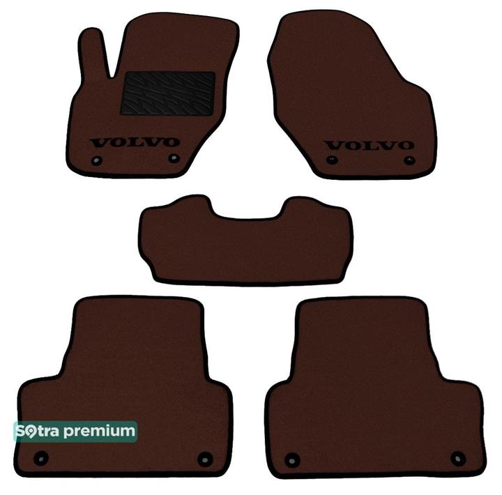 Sotra 07498-CH-CHOCO Interior mats Sotra two-layer brown for Volvo Xc60 (2008-2013), set 07498CHCHOCO