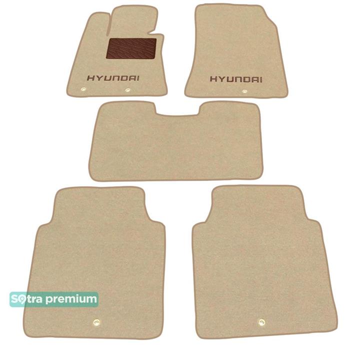 Sotra 07499-CH-BEIGE Interior mats Sotra two-layer beige for Hyundai Equus (2013-), set 07499CHBEIGE