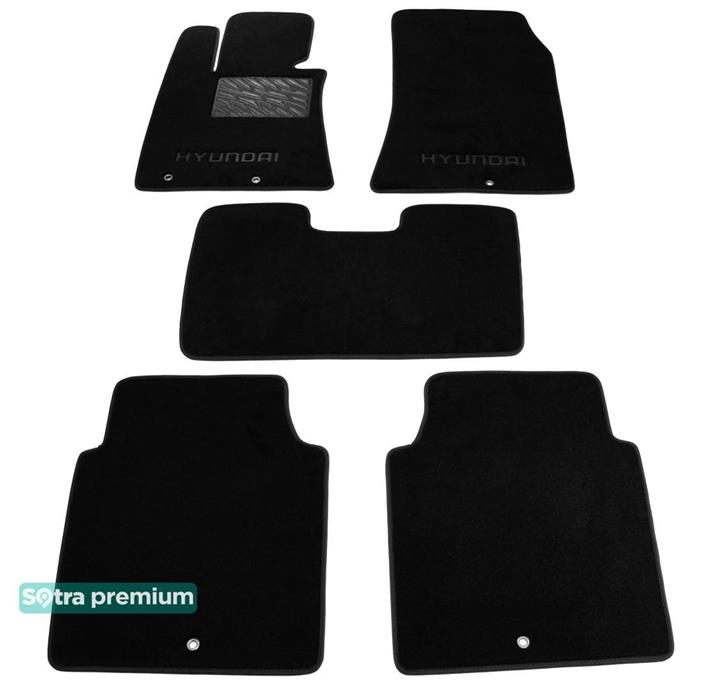 Sotra 07499-CH-BLACK Interior mats Sotra two-layer black for Hyundai Equus (2013-), set 07499CHBLACK