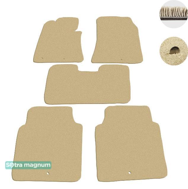 Sotra 07499-MG20-BEIGE Interior mats Sotra two-layer beige for Hyundai Equus (2013-), set 07499MG20BEIGE