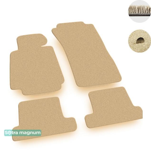 Sotra 07500-MG20-BEIGE Interior mats Sotra two-layer beige for BMW 8-series (1989-1999), set 07500MG20BEIGE