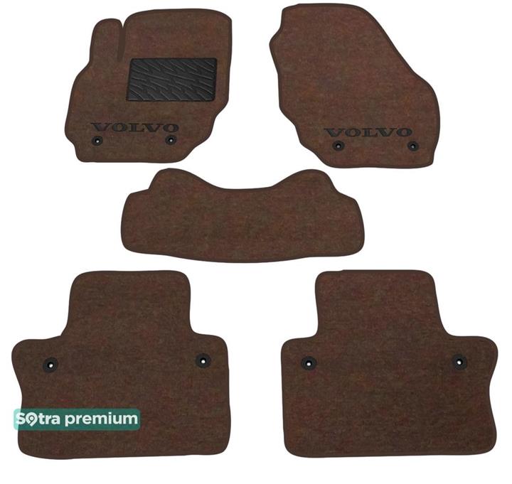 Sotra 07505-CH-CHOCO Interior mats Sotra two-layer brown for Volvo S80 (2006-2016), set 07505CHCHOCO