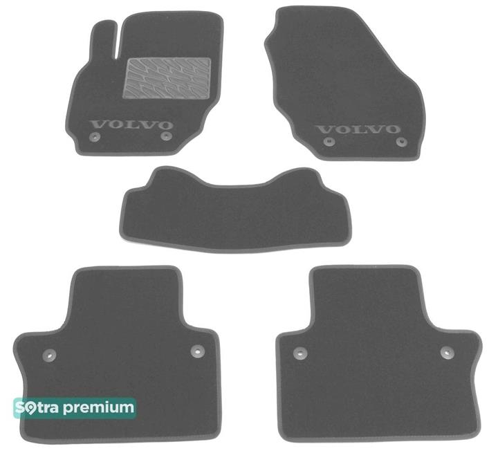 Sotra 07505-CH-GREY Interior mats Sotra two-layer gray for Volvo S80 (2006-2016), set 07505CHGREY