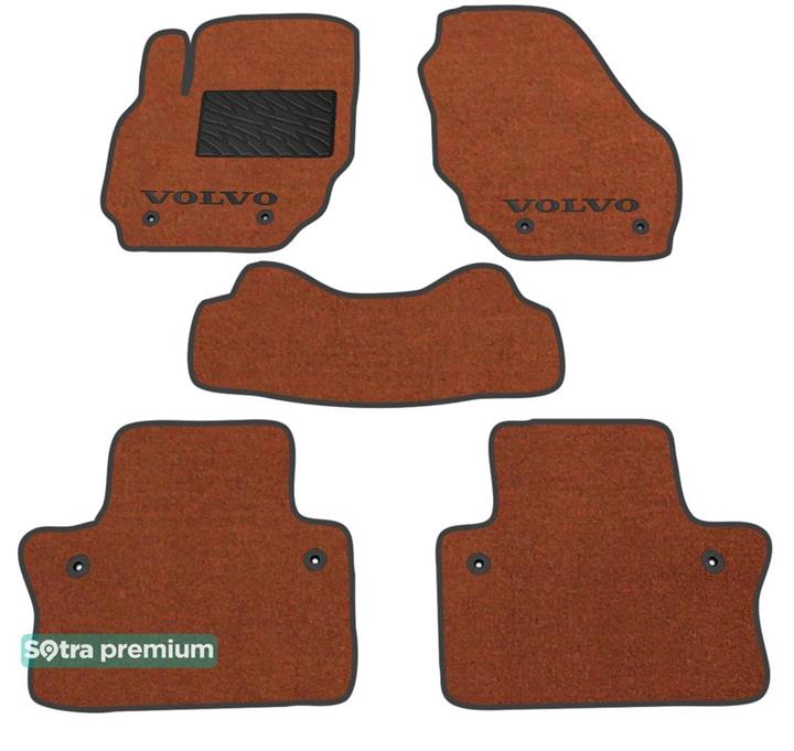 Sotra 07505-CH-TERRA Interior mats Sotra two-layer terracotta for Volvo S80 (2006-2016), set 07505CHTERRA