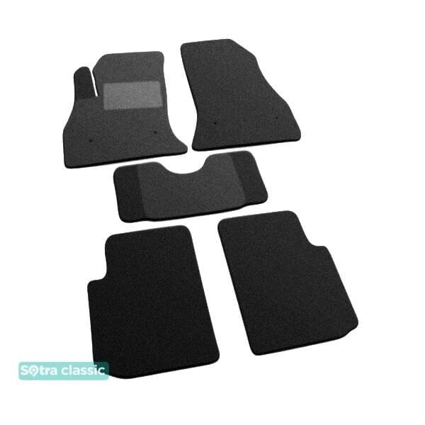 Sotra 07507-GD-BLACK Interior mats Sotra two-layer black for Fiat 500l (2013-), set 07507GDBLACK