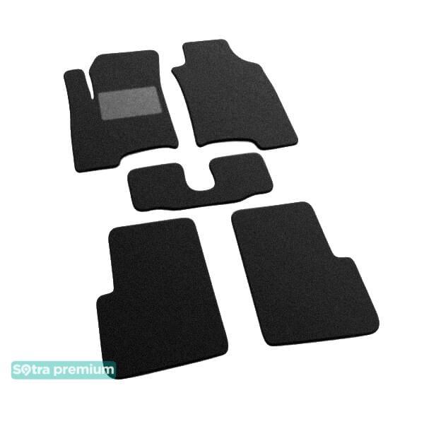 Sotra 07509-CH-BLACK Interior mats Sotra two-layer black for Fiat Panda (2011-), set 07509CHBLACK