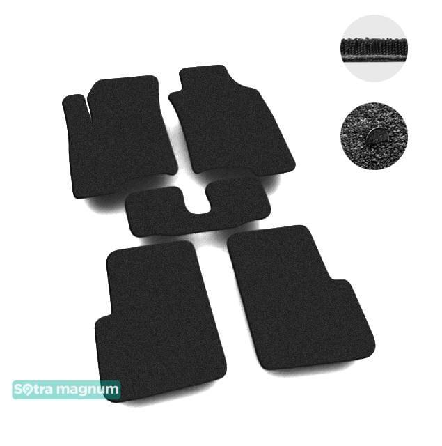 Sotra 07509-MG15-BLACK Interior mats Sotra two-layer black for Fiat Panda (2011-), set 07509MG15BLACK