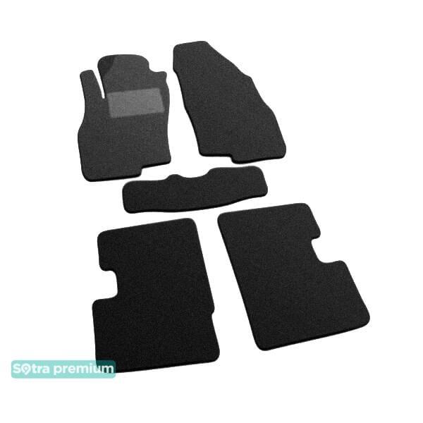 Sotra 07511-CH-BLACK Interior mats Sotra two-layer black for Fiat Punto (2012-), set 07511CHBLACK