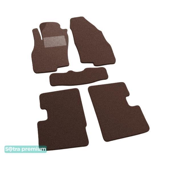 Sotra 07511-CH-CHOCO Interior mats Sotra two-layer brown for Fiat Punto (2012-), set 07511CHCHOCO