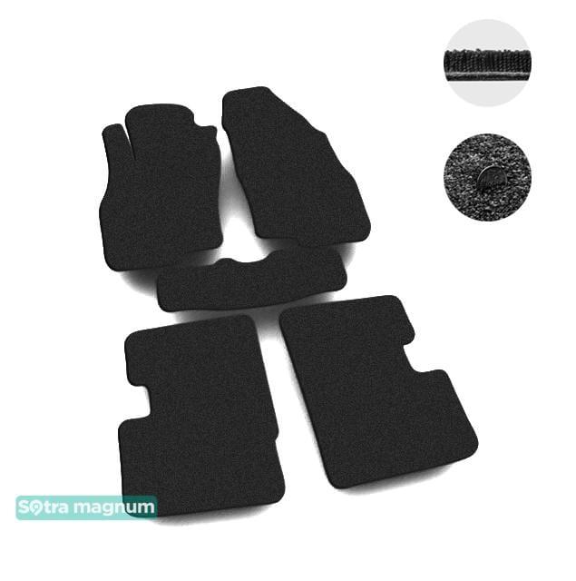 Sotra 07511-MG15-BLACK Interior mats Sotra two-layer black for Fiat Punto (2012-), set 07511MG15BLACK