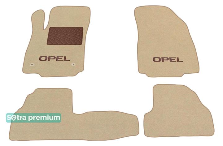 Sotra 07512-CH-BEIGE Interior mats Sotra two-layer beige for Opel Mokka / mokka x (2013-), set 07512CHBEIGE