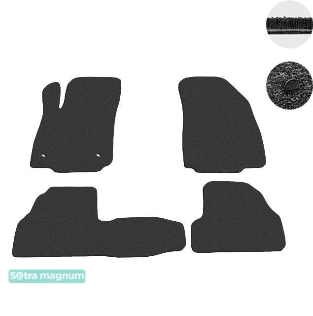 Sotra 07512-MG15-BLACK Interior mats Sotra two-layer black for Opel Mokka / mokka x (2013-), set 07512MG15BLACK