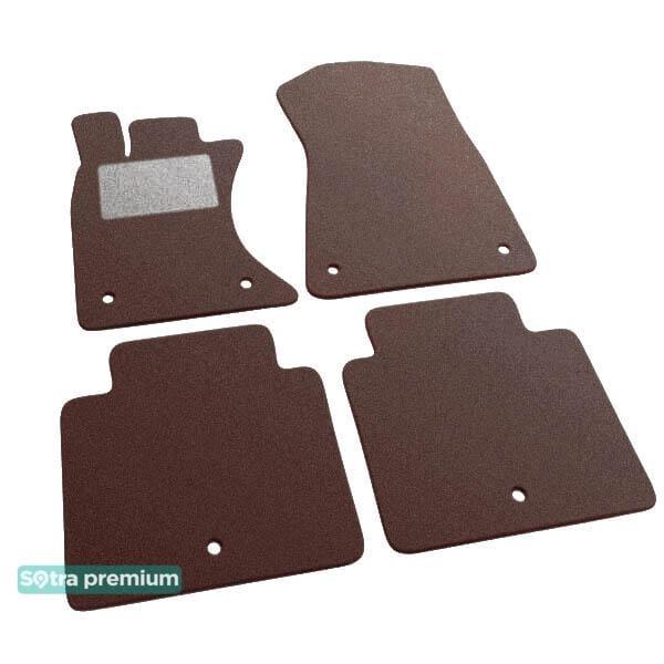 Sotra 07513-CH-CHOCO Interior mats Sotra two-layer brown for Lexus Gs (2013-2015), set 07513CHCHOCO