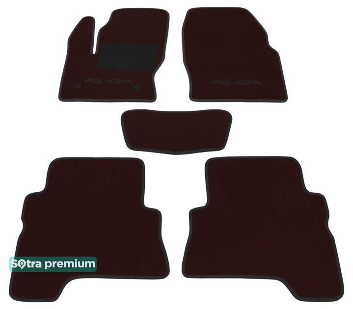 Sotra 07514-CH-CHOCO Interior mats Sotra two-layer brown for Ford Kuga (2013-2016), set 07514CHCHOCO