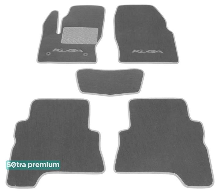 Sotra 07514-CH-GREY Interior mats Sotra two-layer gray for Ford Kuga (2013-2016), set 07514CHGREY