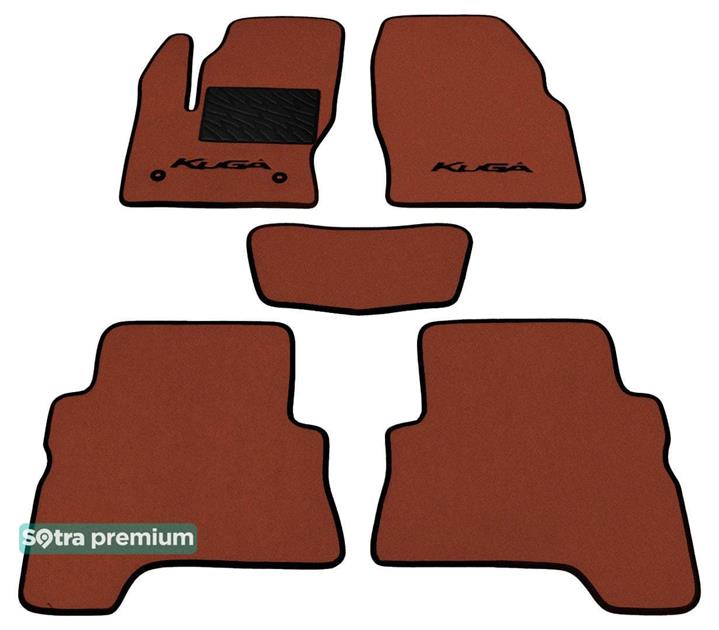 Sotra 07514-CH-TERRA Interior mats Sotra two-layer terracotta for Ford Kuga (2013-2016), set 07514CHTERRA