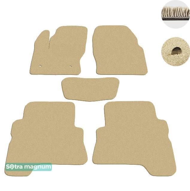 Sotra 07514-MG20-BEIGE Interior mats Sotra two-layer beige for Ford Kuga (2013-2016), set 07514MG20BEIGE