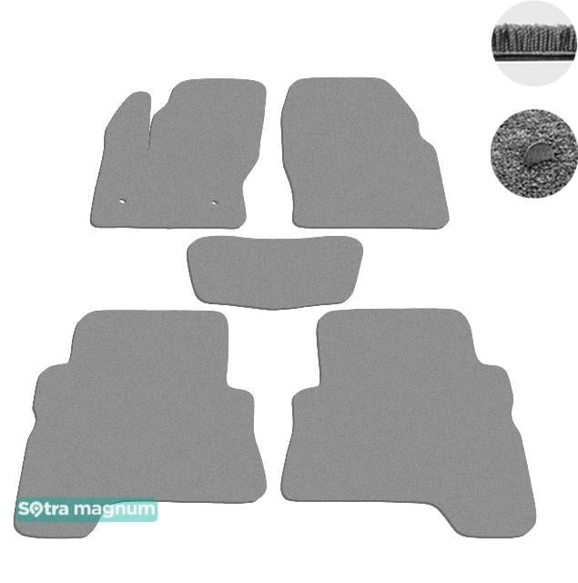 Sotra 07514-MG20-GREY Interior mats Sotra two-layer gray for Ford Kuga (2013-2016), set 07514MG20GREY