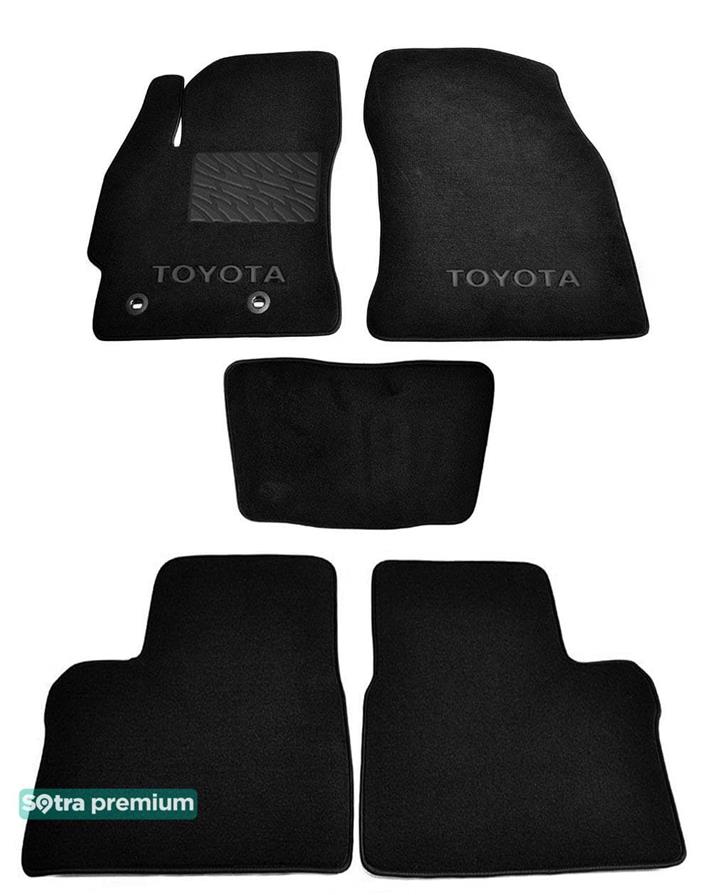 Sotra 07524-CH-BLACK Interior mats Sotra two-layer black for Toyota Corolla (2014-), set 07524CHBLACK
