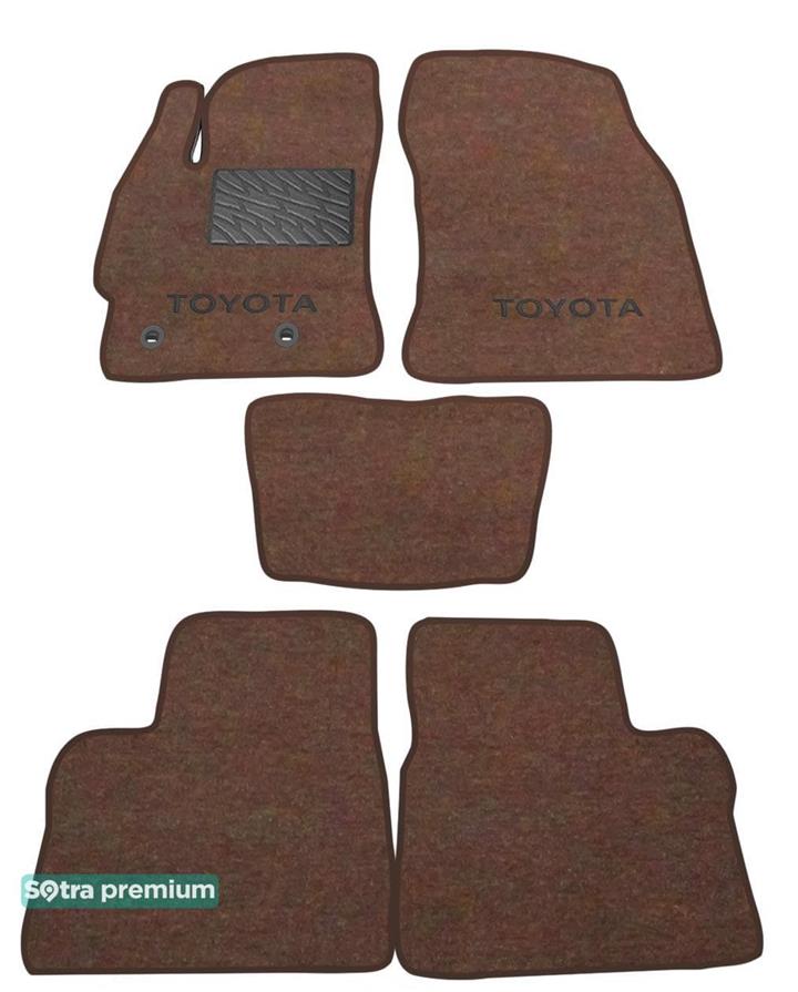 Sotra 07524-CH-CHOCO Interior mats Sotra two-layer brown for Toyota Corolla (2014-), set 07524CHCHOCO