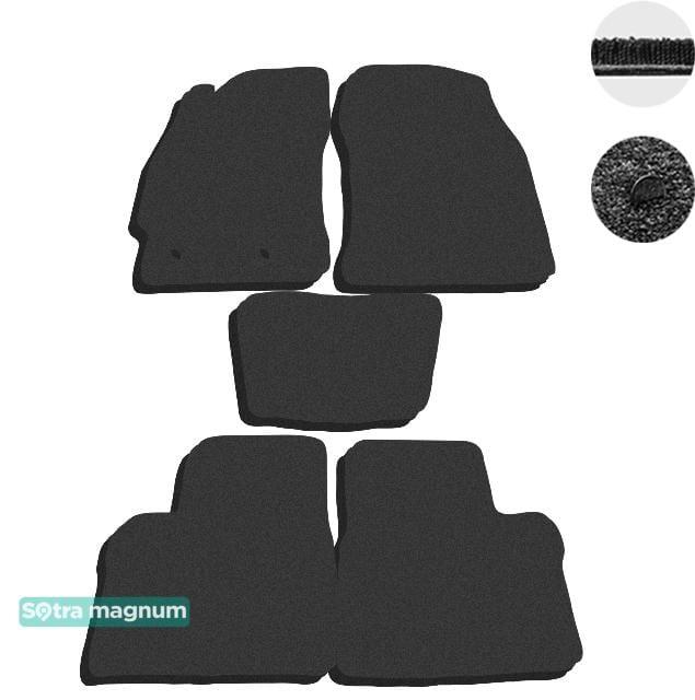 Sotra 07524-MG15-BLACK Interior mats Sotra two-layer black for Toyota Corolla (2014-), set 07524MG15BLACK