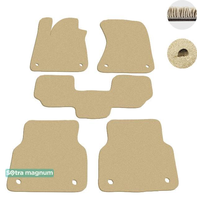 Sotra 07528-MG20-BEIGE Interior mats Sotra two-layer beige for Audi A8 (2010-), set 07528MG20BEIGE